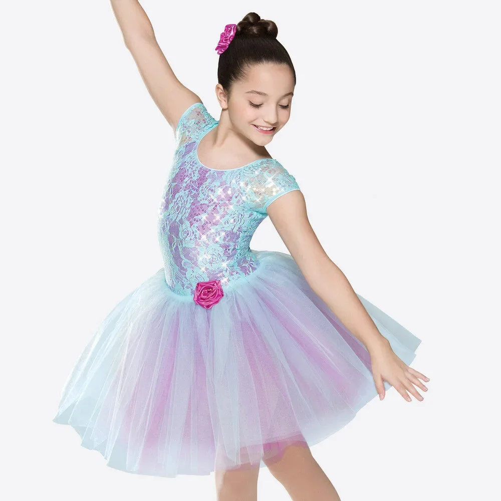 Pre-Owned Dance Costume Revolution RC18574 Small Child Mint Green Ballet
